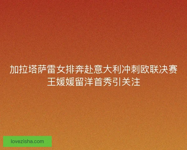 加拉塔萨雷女排奔赴意大利冲刺欧联决赛王媛媛留洋首秀引关注