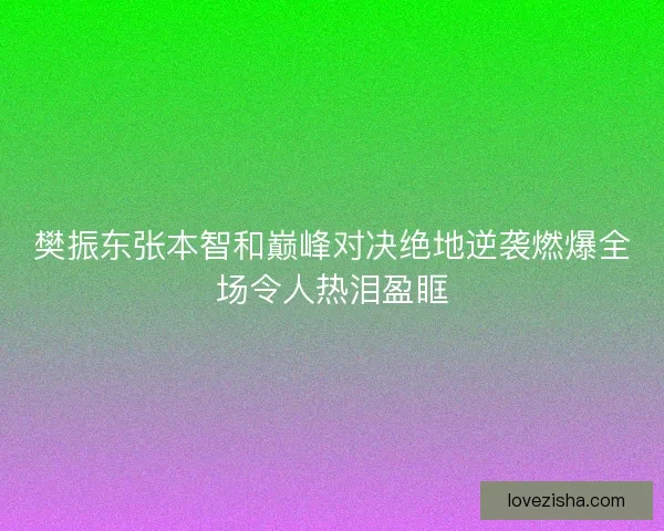 樊振东张本智和巅峰对决绝地逆袭燃爆全场令人热泪盈眶
