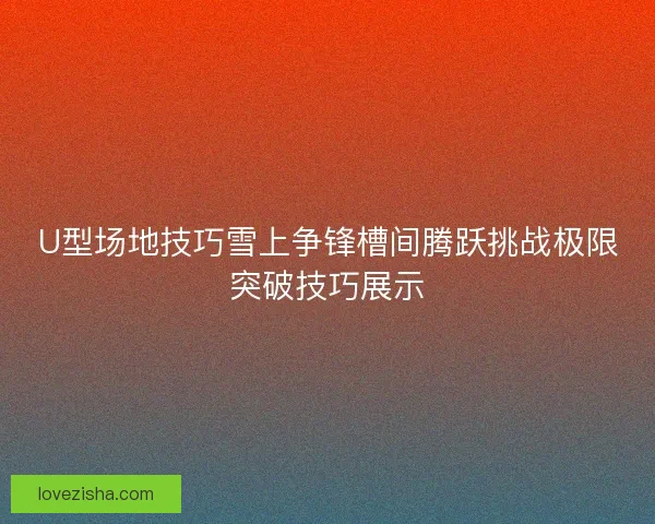 U型场地技巧雪上争锋槽间腾跃挑战极限突破技巧展示 U型场地技巧雪上争锋槽间腾跃挑战极限突破技巧展示